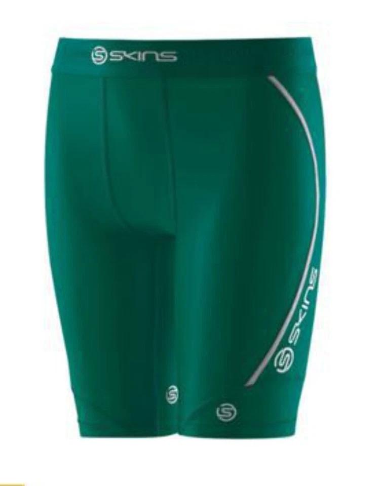 SUPER SALE | SKINS DNAMIC YOUTH COMPRESSION HALF TIGHTS - DARK GREEN - Image 1 of 1