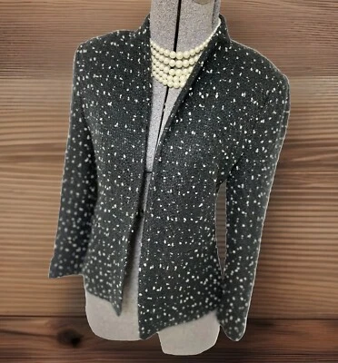 J Crew Blazer 2 码西装夹克 J Crew 365 口袋职业有斑点图案 — 第 1/4 张图片