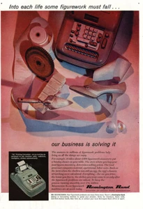 1960 Remington Rand Adding Machine: Figurework Must Fall Vintage Print Ad - Picture 1 of 1