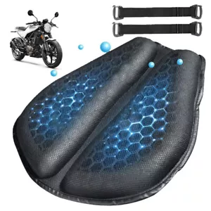 Motorcycle Seat Cushion Gel Seat Pad 3D Honeycomb Shock-Absorbing Breathable - Picture 1 of 9