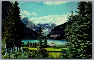 Postcard Lake Louise AB c1953 Chateau Lake Louise Gardens Canadian Rockies - Bild 1 von 2