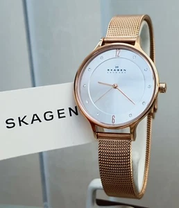 SKAGEN Damenuhr SLIM MESH Armband Rosévergoldet UVP169€ (SK9 - Bild 1 von 10