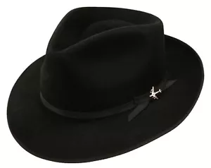 Stetson Stratoliner Pelzfilz Fedora - schwarz, Silberbauch, Nussbaum - Bild 1 von 7