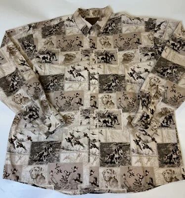 VTG North River outfitters  Bird Hunting Dog Button Up Shirt Size XXL.     514 - Image 1 of 4