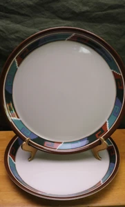Mikasa MOSAIC P3010 2 Dinner Plates Southwestern Style Japan - Picture 1 of 6