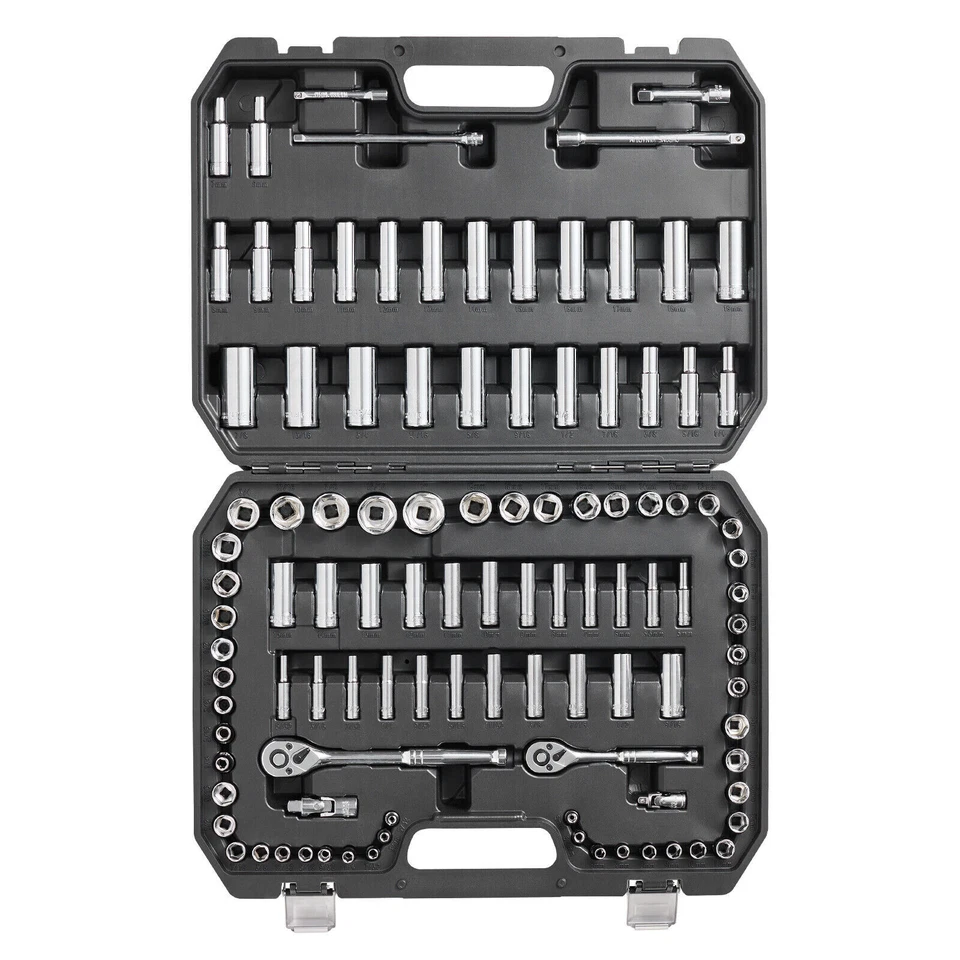 Vevor XL3262 1/4 in and 3/8 in Drive Socket and Ratchet Set - 106 Pieces