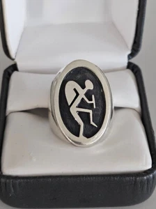 Native American Sterling Silver Hopi Steven Pooyouma Overlay Ring Sz 6 1/2 - Picture 1 of 7