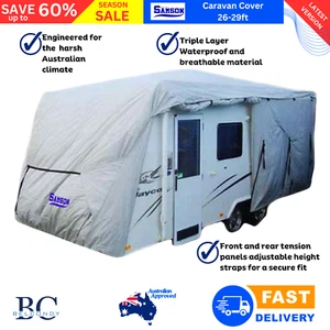 Samson Heavy Duty Caravan Cover 26-29ft Triple Layer Waterproof Zip Covers - Picture 1 of 13