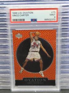 1998-99 Upper Deck UD Ovation Vince Carter Rookie RC #75 PSA 9 Raptors MINT