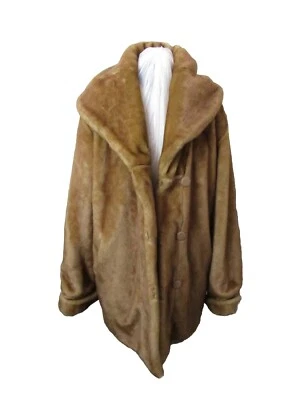 复古 Dennis Basso 人造毛皮大衣 大号 — 第 1/4 张图片