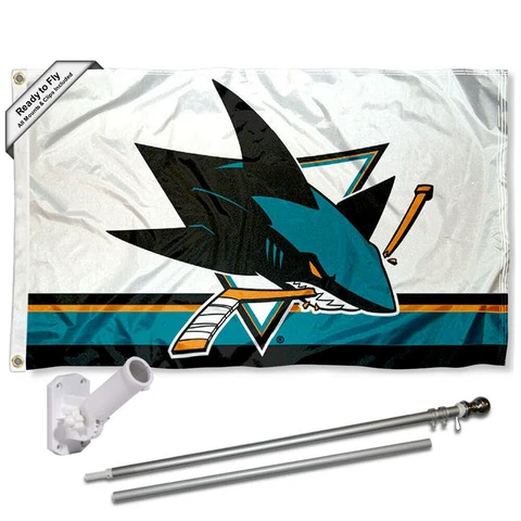 San Jose Sharks Flag Pole and Bracket Kit Cover