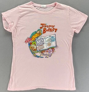 Women’s Jimmy Buffet Tour 2011 Concert T-Shirt Pink Graphic Print Size L Parrot - Picture 1 of 14