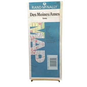 Mappa Rand McNally Des Moines / Ames Iowa con caratteristiche campus edizione 1983 - Foto 1 di 2
