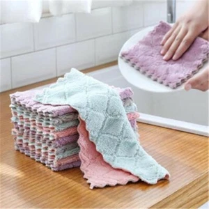 10 un. Toallas - Paños de limpieza de microfibra Paño de cocina Paño de plato Toalla - Imagen 1 de 7