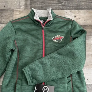 Small Men Minnesota Wild G-III Sports Carl Banks Green Full-Zip Jacket Soft - Picture 1 of 9