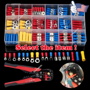 102/300X Assorted Insulated Crimp Terminals Kit Spade Electrical Wire Connectors - Picture 1 of 33