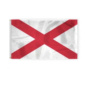 AGAS Alabama AL State Flag Single Sided Reverse Print Premium 200D Nylon Banner - Picture 1 of 3