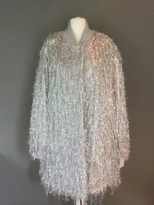 Dries Van Noten Mantel Jacke Silver Tinsel Oversized Bomber Jacket NEU - Bild 1 von 24
