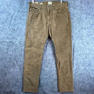 J.Crew Pants Mens 29X30 Brown Corduroy Cotton Stretch Slim Fit Pockets Zip Fly - Picture 1 of 11