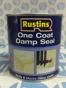 Rustins One Coat Damp Seal Paint 1 Litre Seals and Blocks Damp and Water Stains - Picture 1 of 3