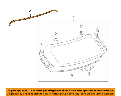 丰田雷克萨斯原始设备制造商 RX350 Liftgate 尾门舱口上模装饰 755750E020 全新带盒 — 第 1/3 张图片