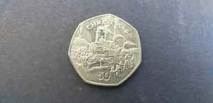 ISOLA DI MAN 50 PENCE 1984 CHRISTMAS - Foto 1 di 2