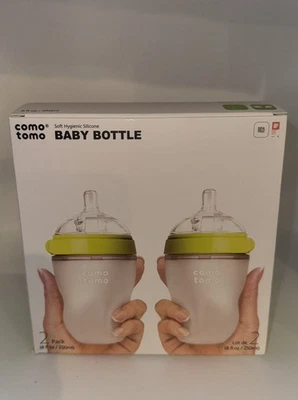 NEW IN BOX Comotomo Baby Bottle Set, Green - 8oz (2 Pack) - Image 1 of 2