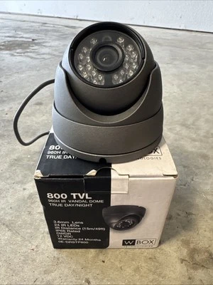 WBOX Technologies OE-DRSTP800 Gray 800 TVL 960H 3.6mm Lense Dome Camera - Image 1 of 4