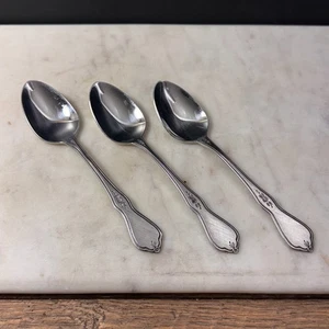 Oneida MORNING BLOSSOM Burnished Stainless Flatware Teaspoon 6" - Set of 3 - Picture 1 of 6