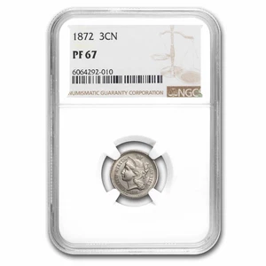 1872 Three Cent Nickel PF-67 NGC - Picture 1 of 3