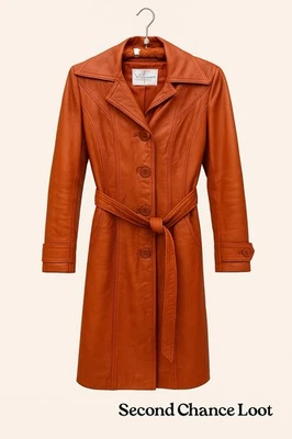 Gabardina vintage años 70 Wilson House of gamuza y cuero Foto 1 de 4