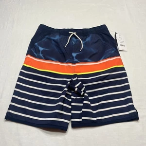 Pantalones cortos de natación Lands End para niños talla grande 10-12 azul oscuro/naranja talla grande - Imagen 1 de 8