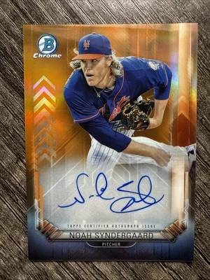 Bowman Chrome Ascent Orange 2017 Noah Syndergaard automático/25 Mets autógrafo Foto 1 de 2