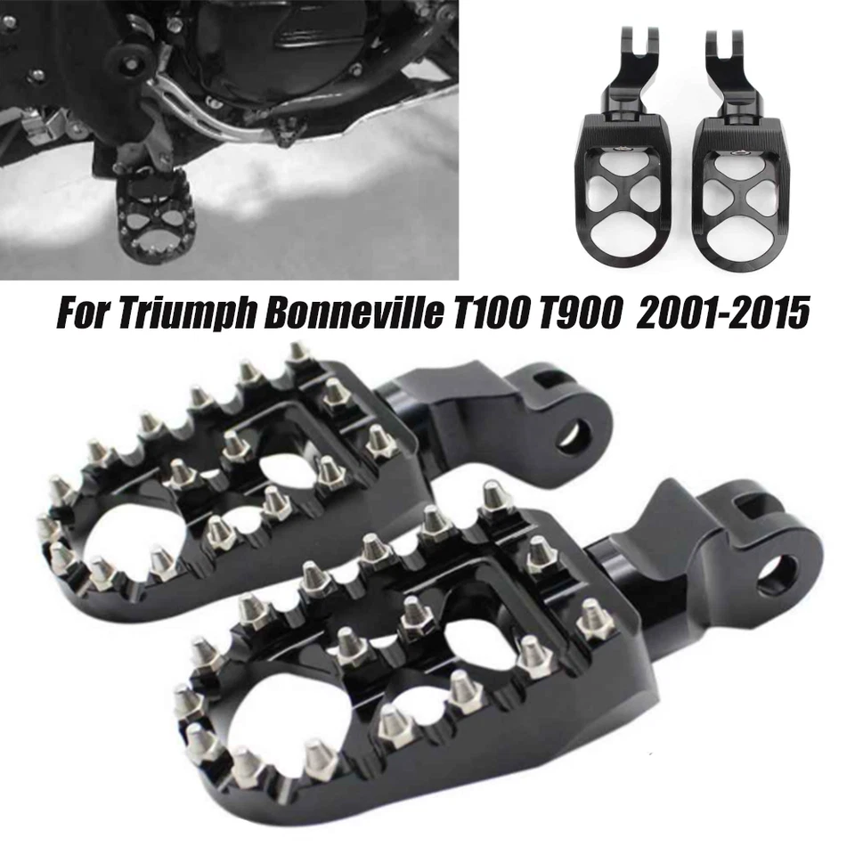 Motorcycle Front Foot Pegs Footrests For Triumph Bonneville T100 T900 2001-2015 - Image 1 of 4