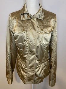 Ralph Lauren Damen Gold Jacke Seidensatin Utility Style Gr. XS - Bild 1 von 14