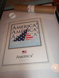 Vintage 1992 America's Cup San Diego California Poster With Shipping Tube