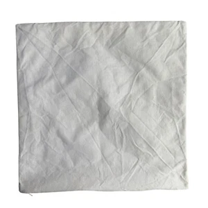 Pottery Barn 18" Square Cotton Textured Throw Pillow Cover Zipper Neutral Tan - Picture 1 of 8