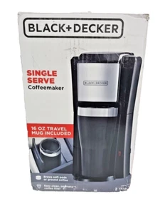 BLACK+DECKER Single Serve Coffeemaker With Travel Mug NEW Damaged Box - Foto 1 di 3