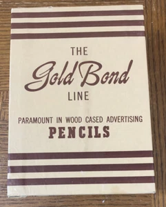 Vintage New Unused Gold Bond Line Advertising Pencils w Box 165 Pencils - Picture 1 of 8