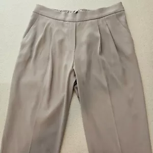 Babaton Fine Japanese Fabric Gray Pull On Tapered High Waisted Ankle Pants 6 - Picture 1 of 11