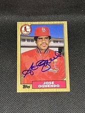 Jose Oquendo St. Louis Cardinals Signed Auto 1987 Topps #133 ~ COA