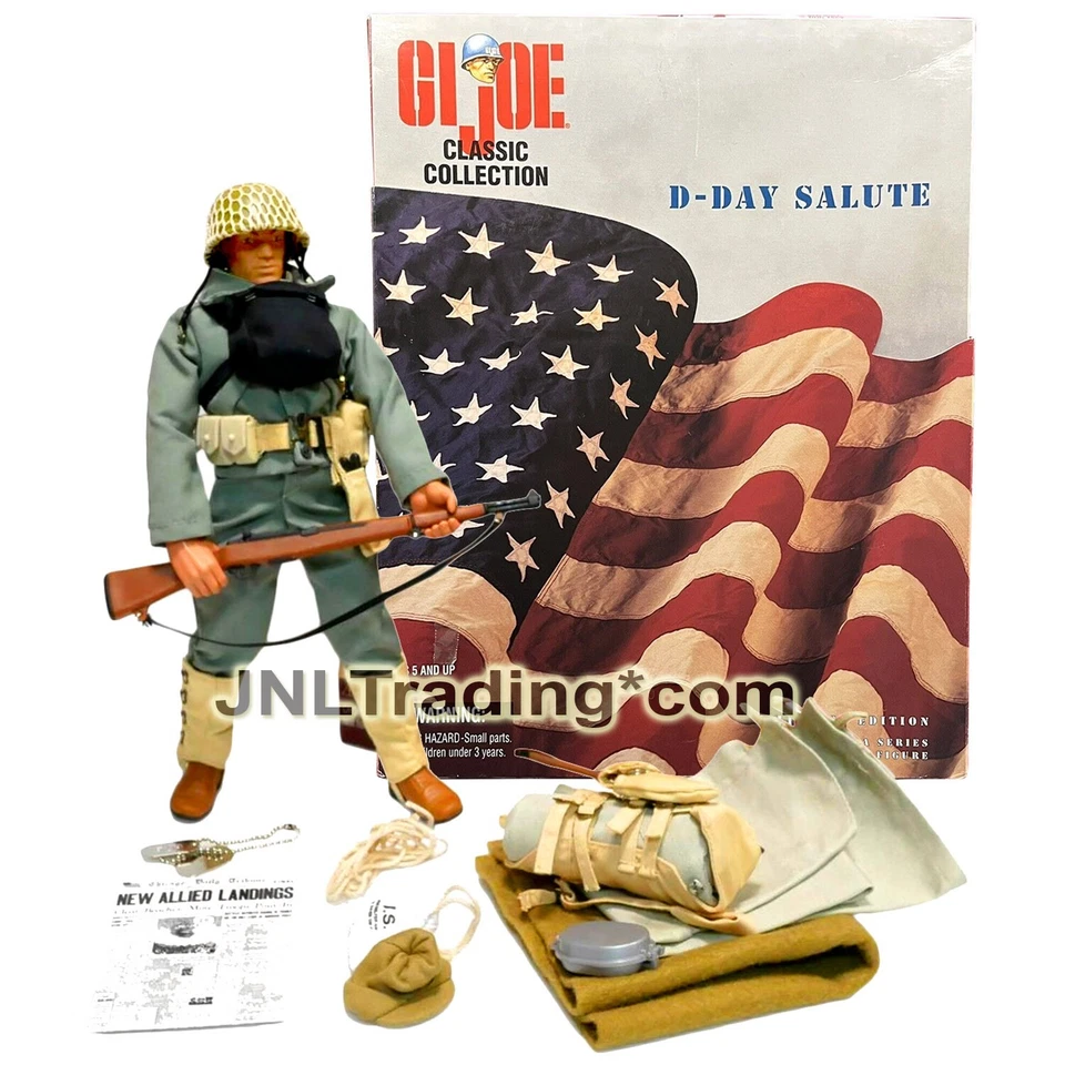 Year 1997 GI JOE Classic 12" Caucasian Soldier : D-DAY SALUTE 1st Infantry Div. - Image 1 of 1
