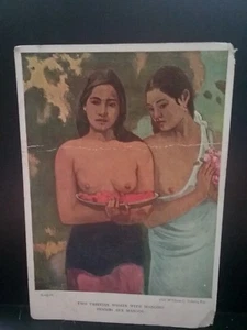 Postcard  Two Tahitian Women with Mangoes, by Coll. William C. Osborn    Z2 - Picture 1 of 2