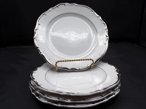 4 Vintage Fine China Adel Japan Brotteller überbackener Silberrand 6,25" F25 - Bild 1 von 10
