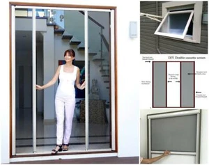 DIY Retractable Fly Screen Magnetic Insect Mesh Roller Bug Netting For Doors - Picture 1 of 9