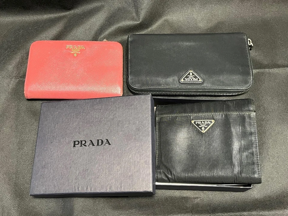 Pre-Owned Bulk sale lots of used PRADA Wallet and other item 3-PCS set-g1011-3 - Image 1 of 4