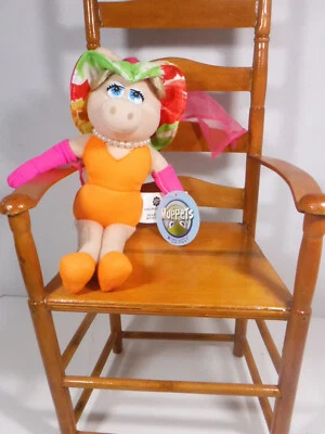 Miss Piggy Nanco Muppet Peluche Floral Sombrero Rosa Bufanda Perlas Juguete 8 - 9" Sésamo Foto 1 de 4