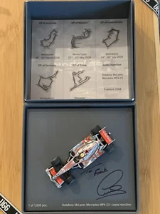 Lewis Hamilton 2008 1st Mercedes Championship Autographed 1:43 Car Full BAS LOA - Picture 1 of 6