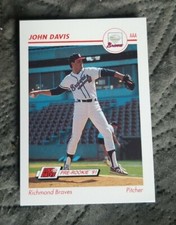 1991 Line Drive AAA #430 John Davis - Richmond Braves 