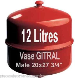 Vase d'expansion GITRAL 12 Litres suspendu MB12 protection circuit de chauffage  - Imagen 1 de 2